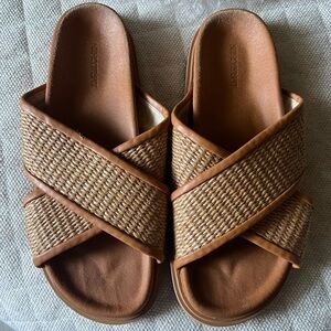 J. McLaughlin Tan Leather Sandals